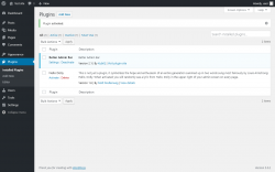 Page screenshot: Plugins &lsaquo; Test site &mdash; WordPress