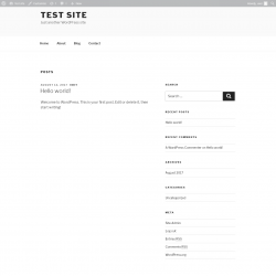 Page screenshot: Test site &ndash; Just another WordPress site