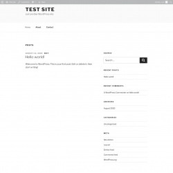 Page screenshot: Test site &ndash; Just another WordPress site