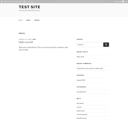 Page screenshot: Test site &ndash; Just another WordPress site