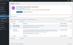 Page screenshot: Plugins &lsaquo; Test site &mdash; WordPress