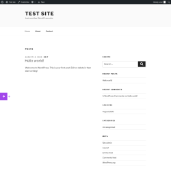 Page screenshot: Test site &ndash; Just another WordPress site