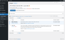 Page screenshot: Plugins &lsaquo; Test site &mdash; WordPress