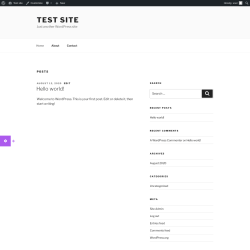 Page screenshot: Test site &ndash; Just another WordPress site