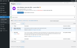 Page screenshot: Plugins &lsaquo; Test site &mdash; WordPress