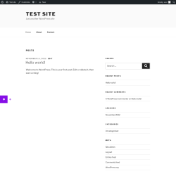 Page screenshot: Test site &ndash; Just another WordPress site