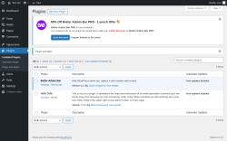 Page screenshot: Plugins &lsaquo; Test site &mdash; WordPress
