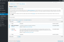 Page screenshot: Plugins &lsaquo; Test site &mdash; WordPress