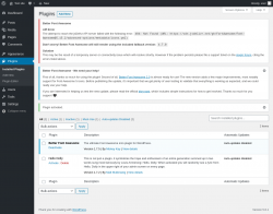 Page screenshot: Plugins &lsaquo; Test site &mdash; WordPress