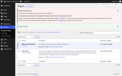 Page screenshot: Plugins &lsaquo; Test site &mdash; WordPress