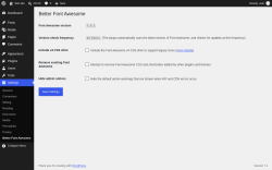 Page screenshot: Settings &rarr; Better Font Awesome