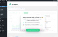 Page screenshot: BetterDocs → Analytics