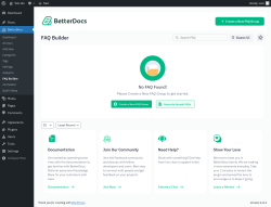 Page screenshot: BetterDocs → FAQ Builder