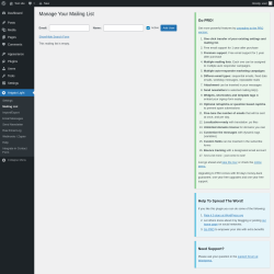 Page screenshot: Arigato Light → Mailing List