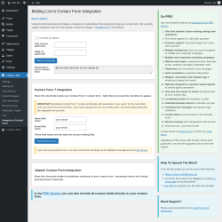 Page screenshot: Arigato Light → Integrate in Contact Form