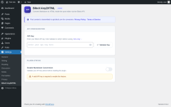 Page screenshot: Settings &rarr; Bibcit Any2HTML