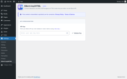 Page screenshot: Settings &rarr; Bibcit Any2HTML