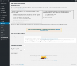 Page screenshot: Settings &rarr; Bible Reading Plans
