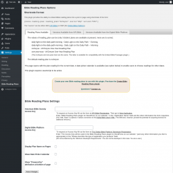 Page screenshot: Settings &rarr; Bible Reading Plans