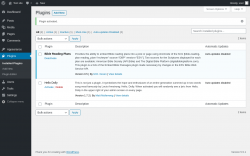 Page screenshot: Plugins &lsaquo; Test site &mdash; WordPress
