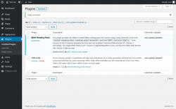 Page screenshot: Plugins &lsaquo; Test site &mdash; WordPress