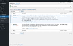 Page screenshot: Plugins &lsaquo; Test site &mdash; WordPress