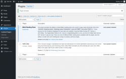Page screenshot: Plugins &lsaquo; Test site &mdash; WordPress