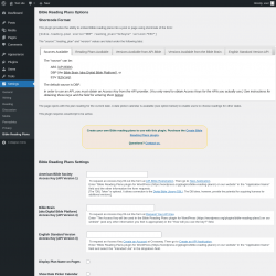 Page screenshot: Settings &rarr; Bible Reading Plans