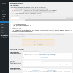 Page screenshot: Settings &rarr; Bible Reading Plans