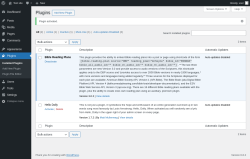 Page screenshot: Plugins &lsaquo; Test site &mdash; WordPress