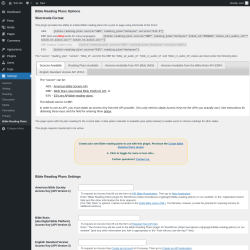 Page screenshot: Settings &rarr; Bible Reading Plans