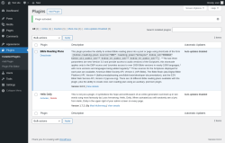 Page screenshot: Plugins &lsaquo; Test site &mdash; WordPress