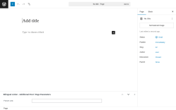 Page screenshot: Add Page ‹ Test site — WordPress