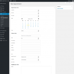 Page screenshot: Appointments → New Appointment