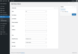 Page screenshot: Clients → Add New Client