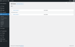 Page screenshot: Appointments → Services