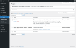 Page screenshot: Plugins &lsaquo; Test site &mdash; WordPress