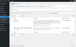 Page screenshot: Plugins &lsaquo; Test site &mdash; WordPress