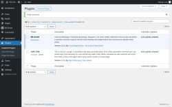 Page screenshot: Plugins ‹ Test site — WordPress