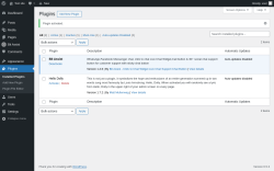 Page screenshot: Plugins ‹ Test site — WordPress