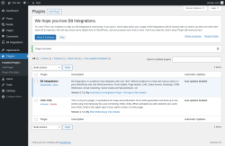 Page screenshot: Plugins ‹ Test site — WordPress