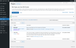 Page screenshot: Plugins ‹ Test site — WordPress