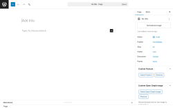 Page screenshot: Add Page &lsaquo; Test site &mdash; WordPress