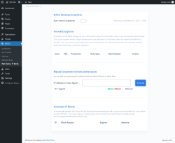 Page screenshot: BitFire &rarr; Rule Tune / IP Block