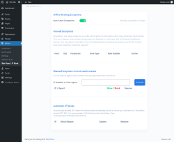 Page screenshot: BitFire &rarr; Rule Tune / IP Block