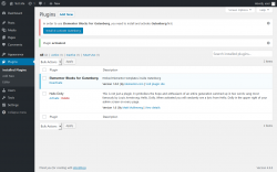 Page screenshot: Plugins &lsaquo; Test site &mdash; WordPress
