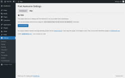 Page screenshot: Settings → Font Awesome → Help