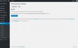 Page screenshot: Settings → Font Awesome → Help
