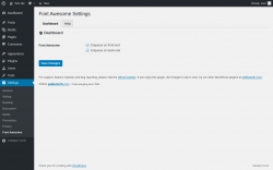 Page screenshot: Settings → Font Awesome