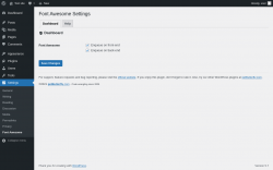 Page screenshot: Settings → Font Awesome